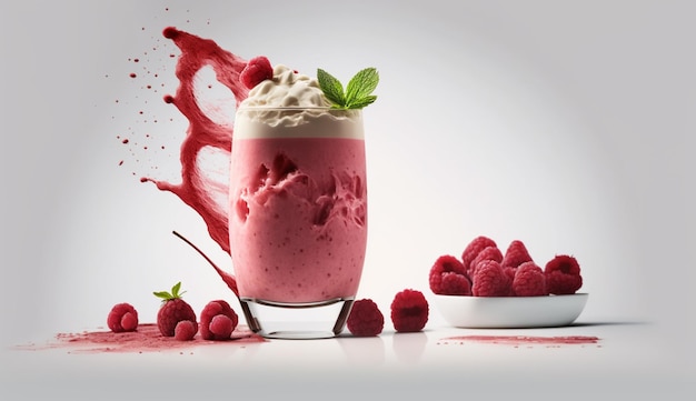 Produit Framboise Smoothie tourné avec Generative AI