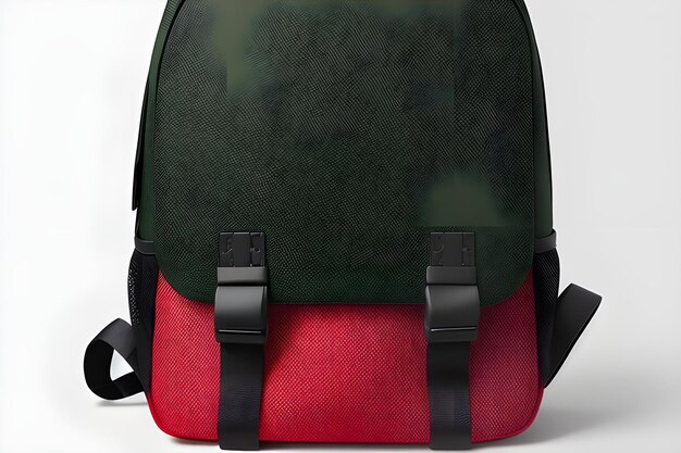 Photo produit tiré nouveau sac à dos sportif élégant rouge et vert