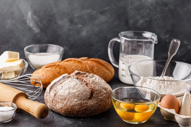 Produits de boulangerie Farine Oeufs Lait