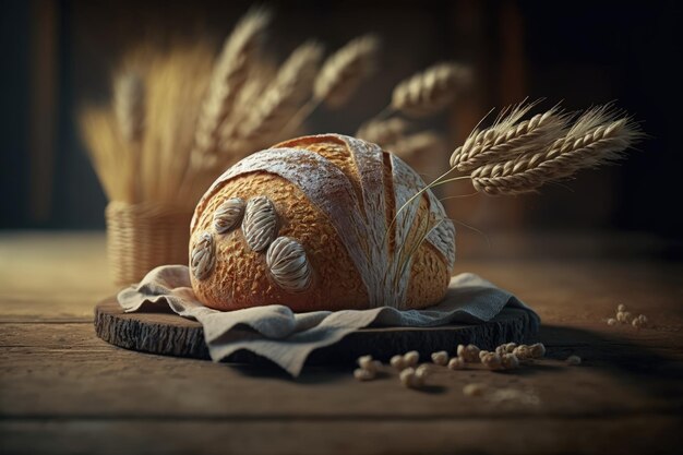 Produits de boulangerie industrie de la boulangerie produits alimentaires cuits à partir de farine levure eau salée et matières premières supplémentaires pour les produits de boulangerie Bagels petits pains petits pains biscuits et pains de mie IA générative