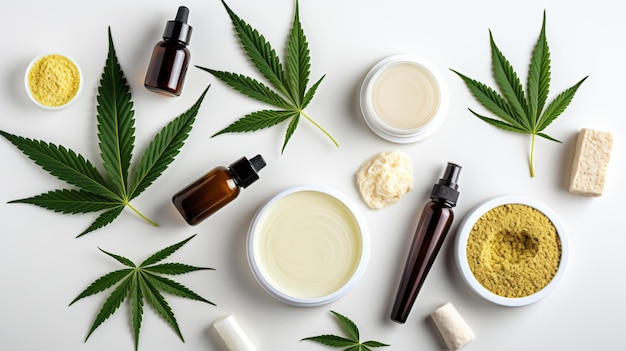 Produits cosmétiques à base de cannabis et savon à base d'huile de CBD