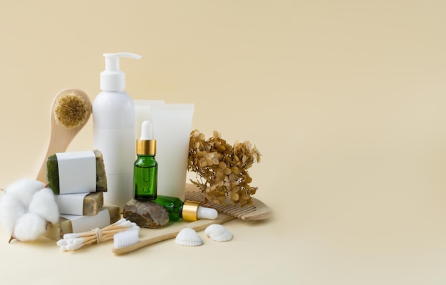 Produits cosmétiques écologiques Brosse à dents de soins naturels Peigne en bois Brosse de massage Huile crémeuse