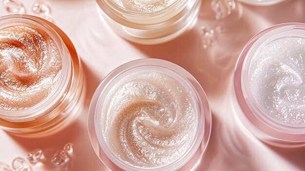 Photo produits cosmétiques pour la peau spa et cosmétiques de beauté biologiques pour les soins du corps soins capillaires routine de soins naturels de la peau