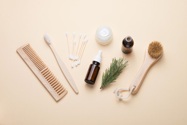 Produits cosmétiques pour le soin du visage et du corps concept de produit de beauté biologique naturel