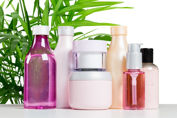 Photo produits cosmétiques de soins corporels et spa