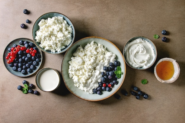 Produits laitiers au petit déjeuner