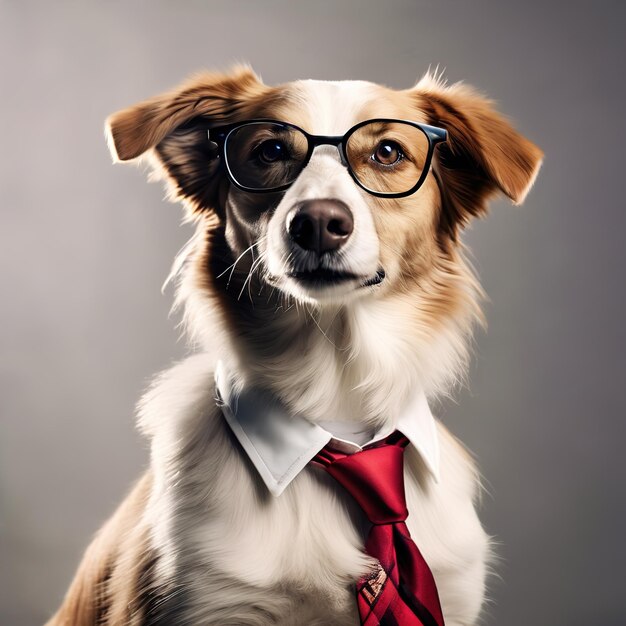 Le professeur du chien mignon