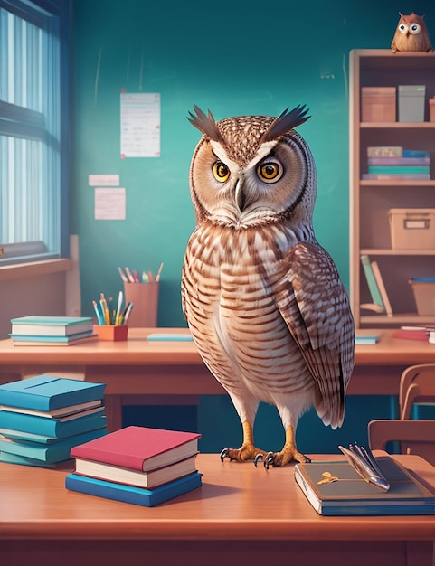 professeur de hibou en classe IA générative