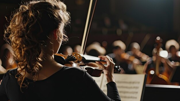 Photo professeur de musique dirigeant une répétition