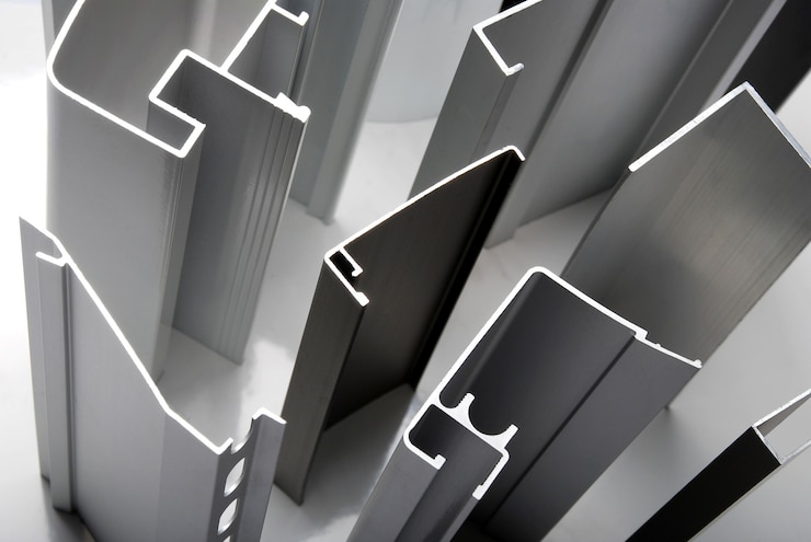 Photo profilé en aluminium pour fenêtre, porte, coffre de salle de bain