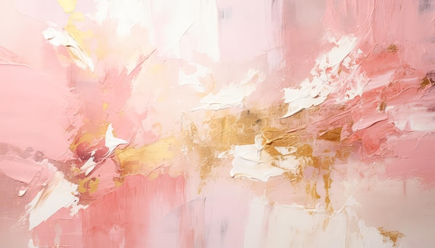 La profondeur artistique émerge de l'aquarelle abstraite sur fond rose et de la peinture texturée