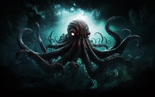 Les profondeurs d'Eldritch Cthulhus le cauchemar aux tentacules