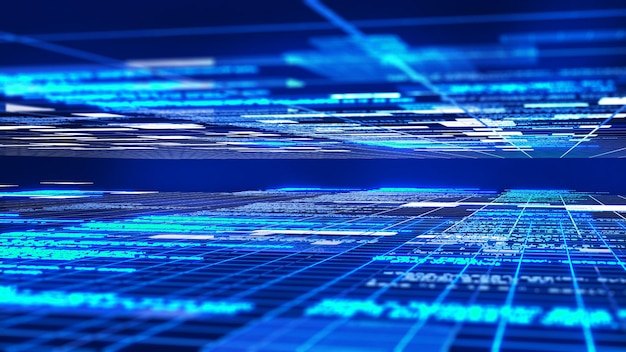 Programmation dans un langage de programmation pour un système. La programmation est utilisée pour développer des systèmes. Développeur de code source, modèle de concept de programmation, rendu 3D