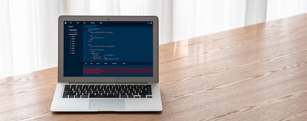 Programmation de développement de logiciels sur l'écran de l'ordinateur pour une application moderne