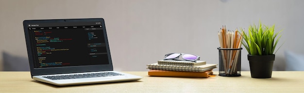 Programmation de développement de logiciels sur l'écran de l'ordinateur pour une application moderne