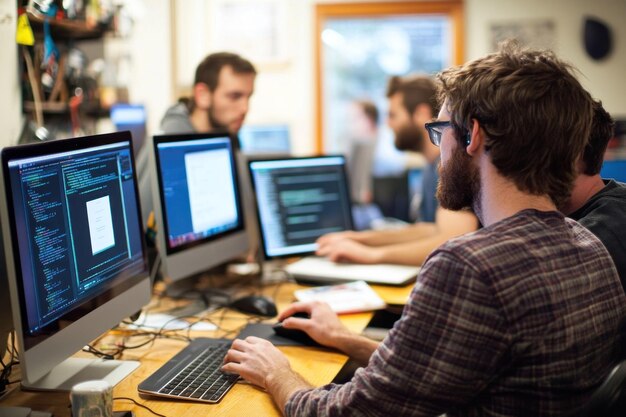 Programmers use Computer Together computer programmers software