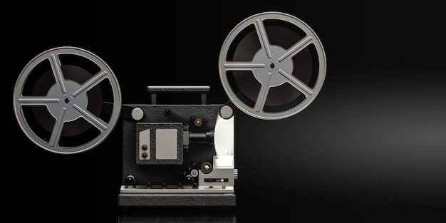 Photo projecteur de cinéma en rendu 3d