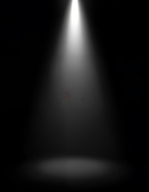 un projecteur éclairé dans le noir