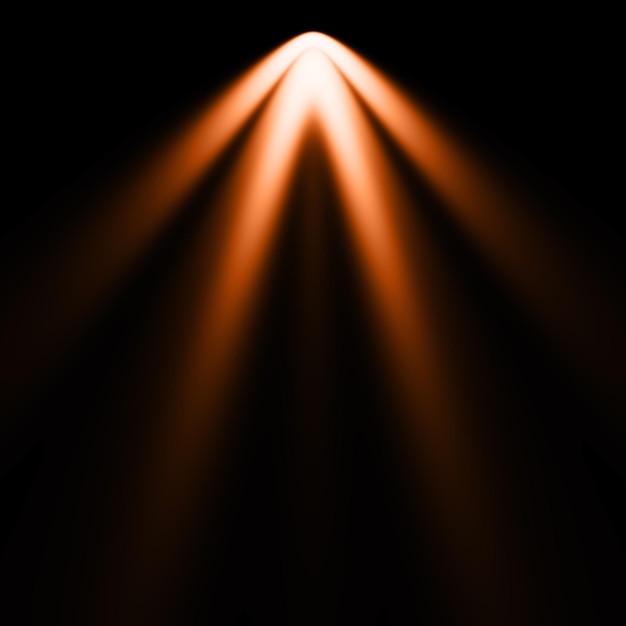 Projecteur orange d'éclairage avec fond noir