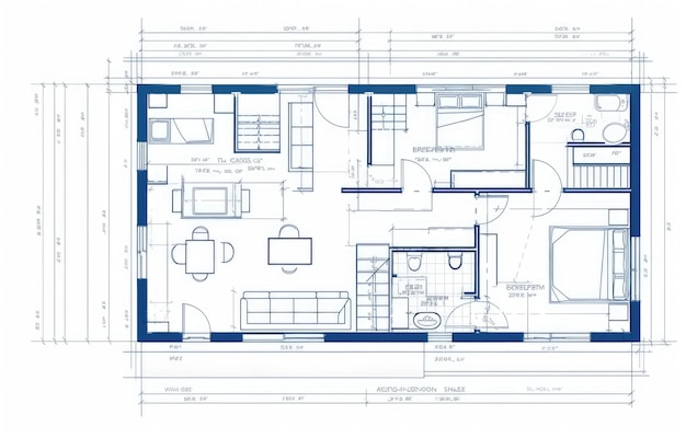 Photo projet d'aménagement d'intérieur et plan d'architecture de la maison