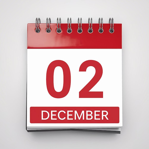 Projet de modèle de calendrier du 2 décembre