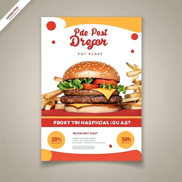 Projet de modèle de poste de Burger