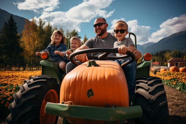 Une promenade en famille à travers le Pumpkin Patch