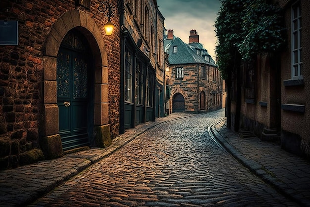 Promenade nostalgique dans les rues pavées