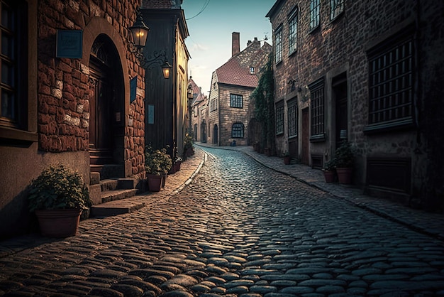 Promenade nostalgique dans les rues pavées