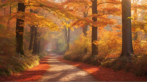 Une promenade de tranquillité d'automne