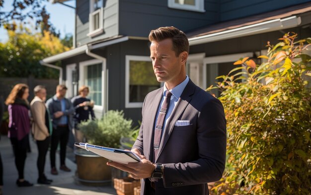 Promotion de l'inscription d'une maison ouverte par un agent immobilier qualifié