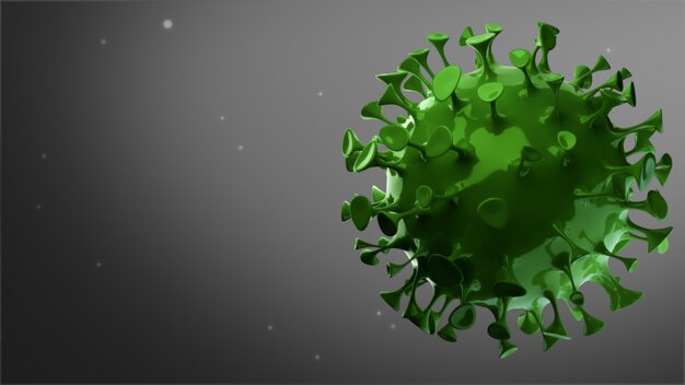 La propagation du virus avec un arrière-plan flou Illustration 3D