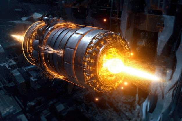 Propulsion par fusion nucléaire avec libération d'énergie lumineuse créée avec une IA générative