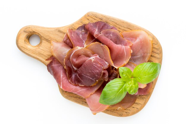 Prosciutto crudo ou jambon italien