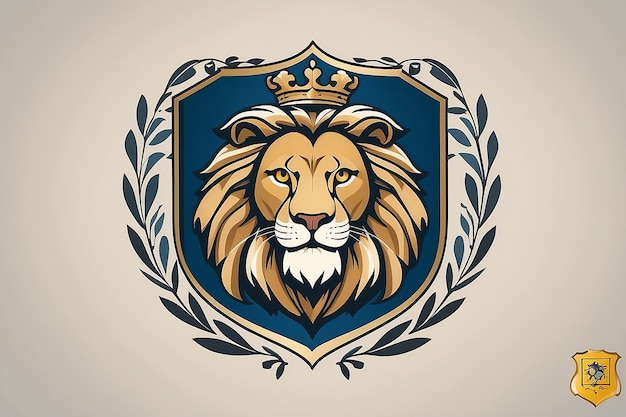 Photo protection et résistance du modèle de logo lion shield