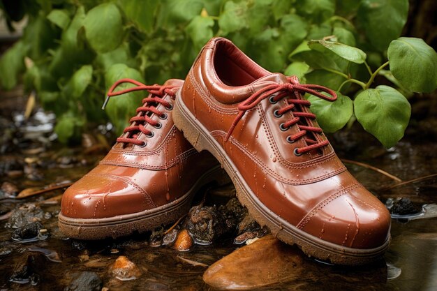 Photo protéger les chaussures en cuir de la pluie et de la boue