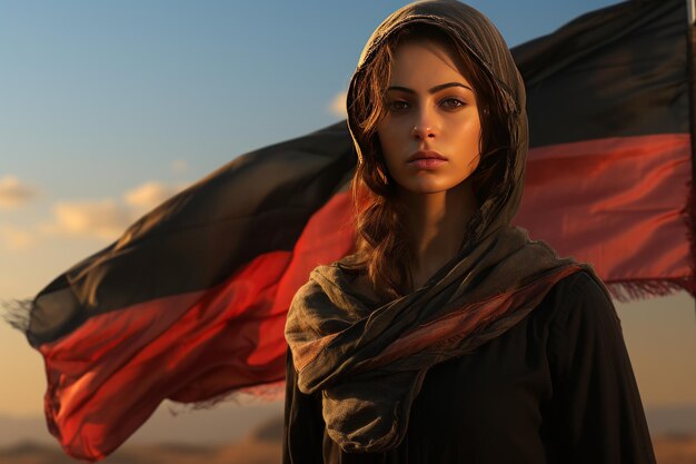 Photo protestation palestinienne pour la liberté unis pour la liberté et la justice dans les territoires occupés