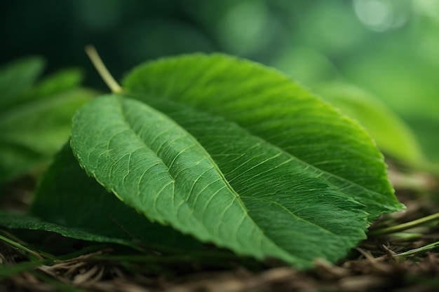 Proximité de la fibre de feuille verte pour l'arrière-plan