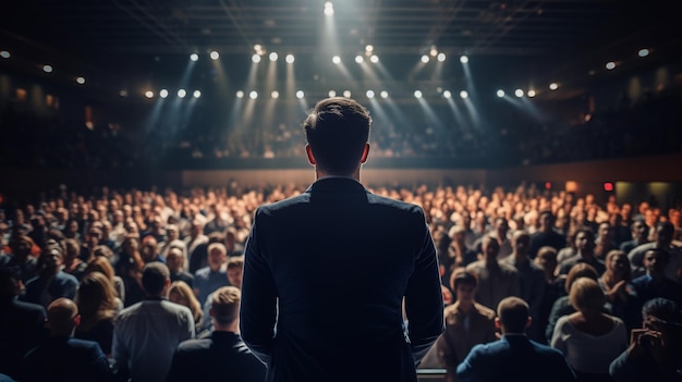 le public écoute le conférencier