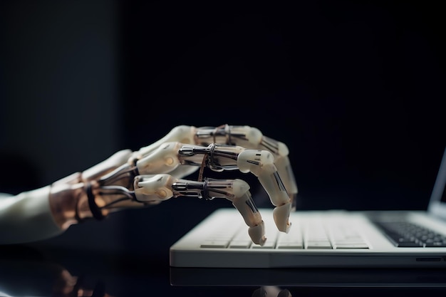 Publicité de membre artificiel de main prothétique de haute technologie pour bras de prothèse bionique générée par IA