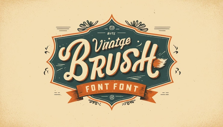 Photo une publicité vintage pour un pinceau de style vintage
