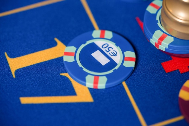 Puce sur la table de roulette au casino