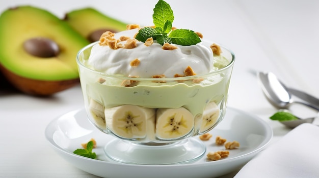 Pudding à l'avocat et à la banane