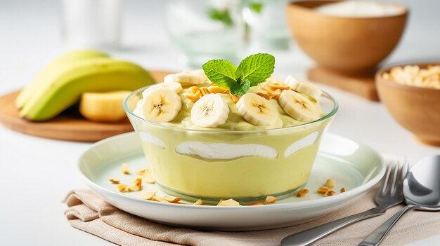 Pudding à l'avocat et à la banane