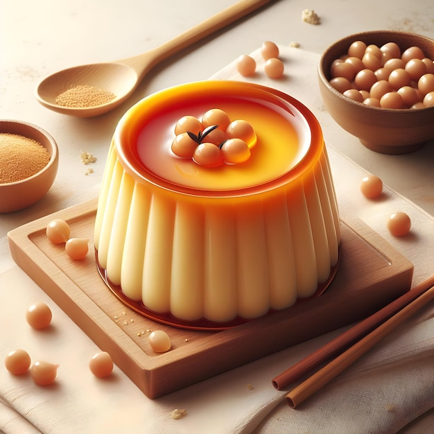 Pudding de crème japonaise à la purine