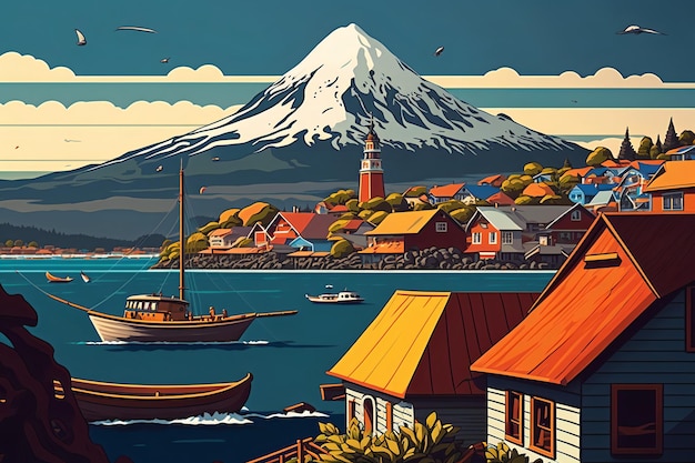 Puerto Varas Chili capture le majestueux volcan Osorno et le serein Lago Llanquihue