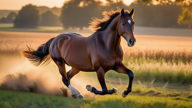 Photo la puissance du galop