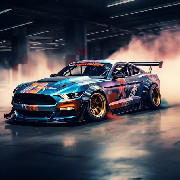 La puissance qui domine la piste avec la Mustang Drift Car