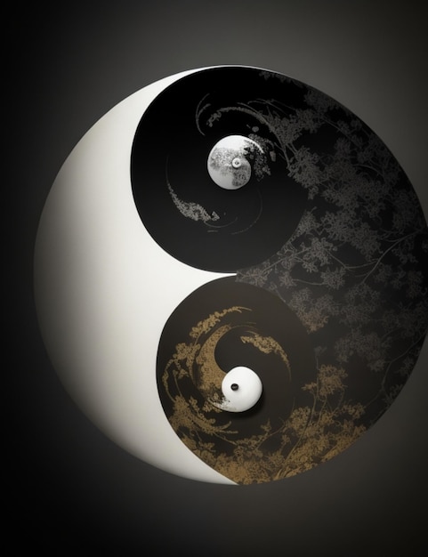 Photo puissant symbole yin yang