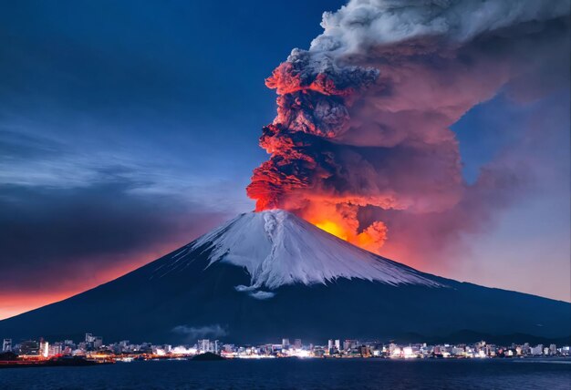 Une puissante éruption volcanique